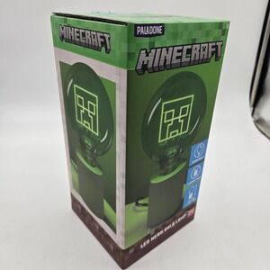 Paladone Minecraft LED Neon Bulb Lamp Green Creeper Face Ceramic Base Mojang New